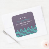 Stickers de mariage Motif violet Zigzag Favor (Enveloppe)