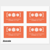 Stickers de mariage Orange D20 Dice Gamer (Feuille)