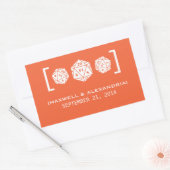Stickers de mariage Orange D20 Dice Gamer (Enveloppe)