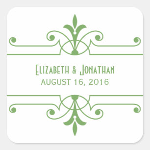 Stickers de mariage ornemental luxueux v2