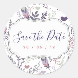Stickers de mariage personnalisé Enregistrer la da