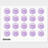 Stickers de mariage personnalisé violet Bokeh (Feuille)