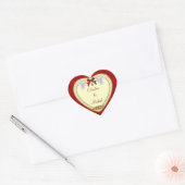 Stickers de mariage personnalisés de Red Heart and (Enveloppe)