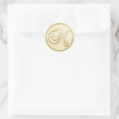 Stickers de mariage personnalisés : Monogramme ini (Sac)