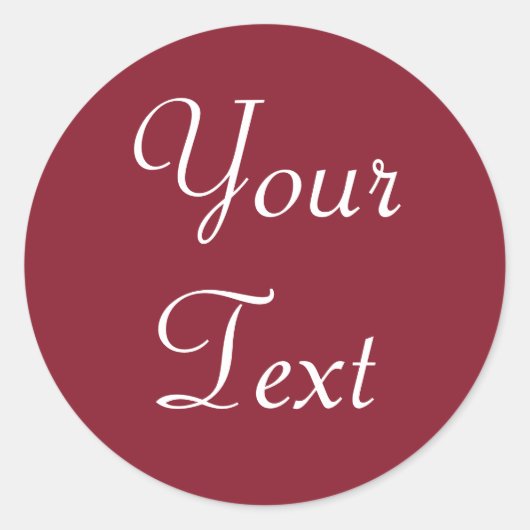 Stickers de mariage personnalisés rouge et blanc o (Devant)