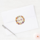 Stickers de mariage Plum et Citrouille Fall Wreath (Enveloppe)