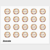 Stickers de mariage Plum et Citrouille Fall Wreath (Feuille)