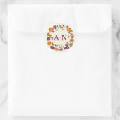 Stickers de mariage Plum et Citrouille Fall Wreath (Sac)