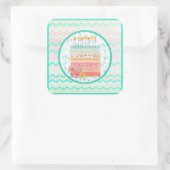 Stickers de mariage pour le corail et le gâteau Tu (Sac)