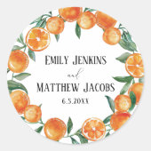 Stickers De Mariage Privilégié À Thème Citrus Mode (Devant)