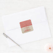 Stickers de mariage Red Chic Chevron (Enveloppe)
