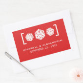 Stickers de mariage Red D20 Dice Gamer (Enveloppe)