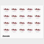 Stickers de mariage Red Elegant Dragons (Feuille)