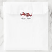 Stickers de mariage Red Elegant Dragons (Sac)