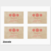 Stickers de mariage Red Grunge D20 Dice Gamer (Feuille)