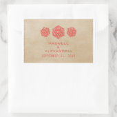 Stickers de mariage Red Grunge D20 Dice Gamer (Sac)