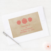 Stickers de mariage Red Grunge D20 Dice Gamer (Enveloppe)