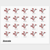 Stickers de mariage Red Simple Cherry Blossoms (Feuille)
