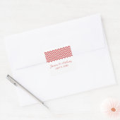 Stickers de mariage Red Simple Chevron (Enveloppe)