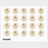 stickers de mariage romantique floral cerf (Feuille)