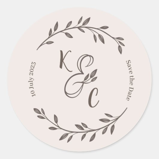stickers de mariage rose (Devant)