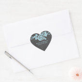 Stickers de mariage Rose bleu (Enveloppe)
