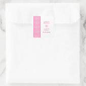 Stickers de mariage rose Chevron (Sac)