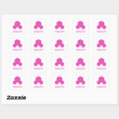 Stickers de mariage rose D20 dés (Feuille)