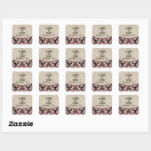 Stickers de mariage rose gothique (Feuille)