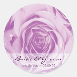 Stickers de mariage rose lilas Date