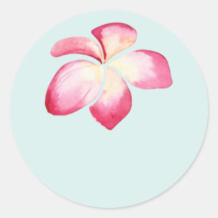 Stickers de mariage rose Plumeria Tropical Favor