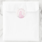 Stickers de mariage rose romantique Merci (Sac)