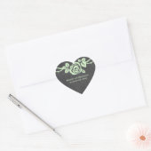 Stickers de mariage Rose vert (Enveloppe)