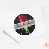 Stickers de mariage rouge élégant (Enveloppe)