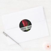 Stickers de mariage rouge élégant (Enveloppe)