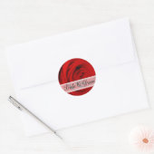 Stickers de mariage rouge élégant (Enveloppe)