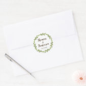 Stickers de mariage rustique aquarelle verte (Enveloppe)