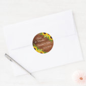 Stickers de mariage rustique des tournesols (Enveloppe)