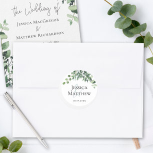 Stickers de mariage rustique Eucalyptus