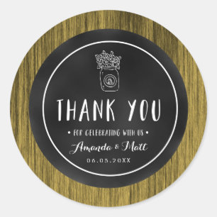 Stickers de mariage rustique Mason Jar personnalis