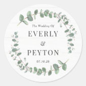 Stickers de mariage rustique verdoyant ou sceaux d (Devant)