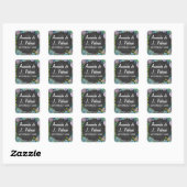 Stickers de mariage Succulent et Chalkboard Favor (Feuille)