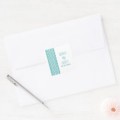 Stickers de mariage turquoise à la frontière de Ch (Enveloppe)