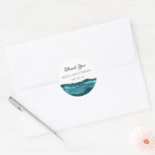 Stickers de mariage turquoise et Gold Agate (Enveloppe)
