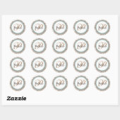 Stickers de mariage Turquoise et or (Feuille)