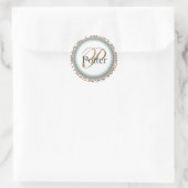 Stickers de mariage Turquoise et or (Sac)