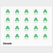 Stickers de mariage vert D20 dés (Feuille)