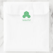 Stickers de mariage vert D20 dés (Sac)