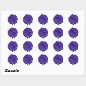 Stickers de mariage violet de monogramme (Feuille)