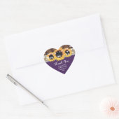 Stickers de mariage violet de tournesol rustique (Enveloppe)